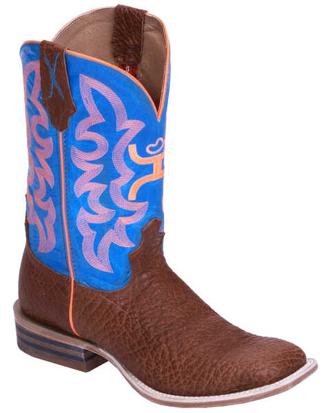 Twisted X Boys' Neon Western Boots - Broad Square Toe, Cognac, hi-res