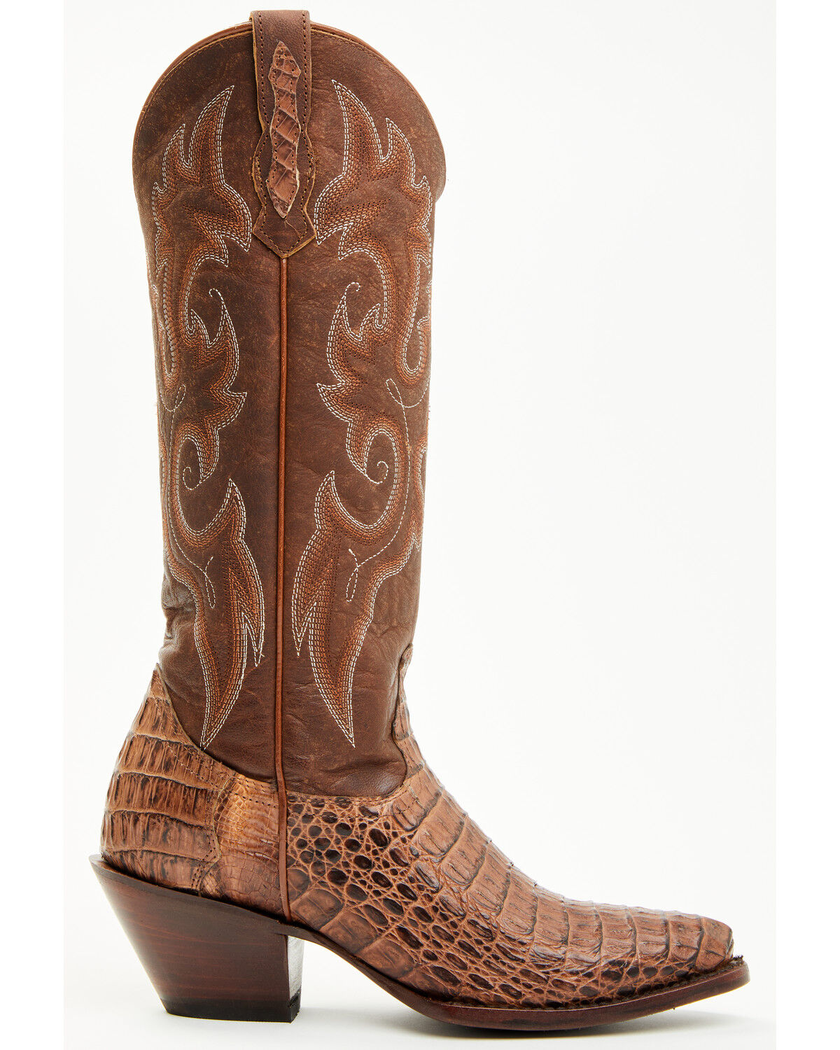 Image #2 - Shyanne Women's Aurelia Exotic Caiman Western Boots - Round Toe, Brown, hi-res