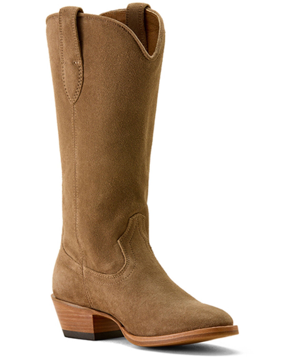 Image #1 - Ariat Women's Marysville Suede Western Boots - Round Toe, Tan, hi-res