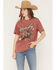Image #1 - Rock & Roll Denim Women's Howdy Horse Short Sleeve Graphic Tee, Rose, hi-res