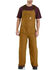 Image #1 - Carhartt Men's Quilt Lined Washed Bib Work Overalls - Tall, Brown, hi-res