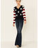 Image #2 - Shyanne Women's Navy Stars Fringe Sweater , , hi-res