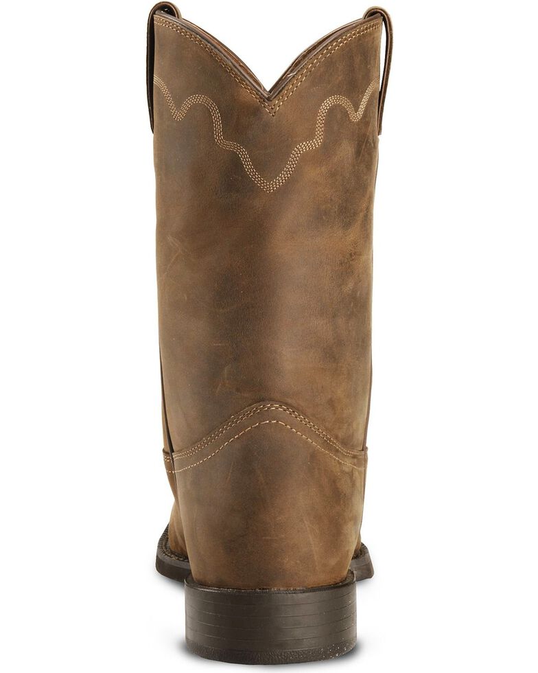 Justin Stampede Roper Cowboy Boots - Round Toe, Bay Apache, hi-res