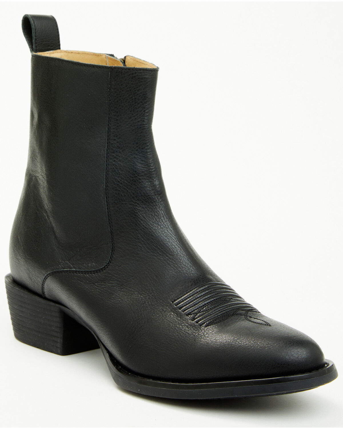Image #1 - Cody James Men's Larsen Western Ankle Boots - Round Toe, Black, hi-res