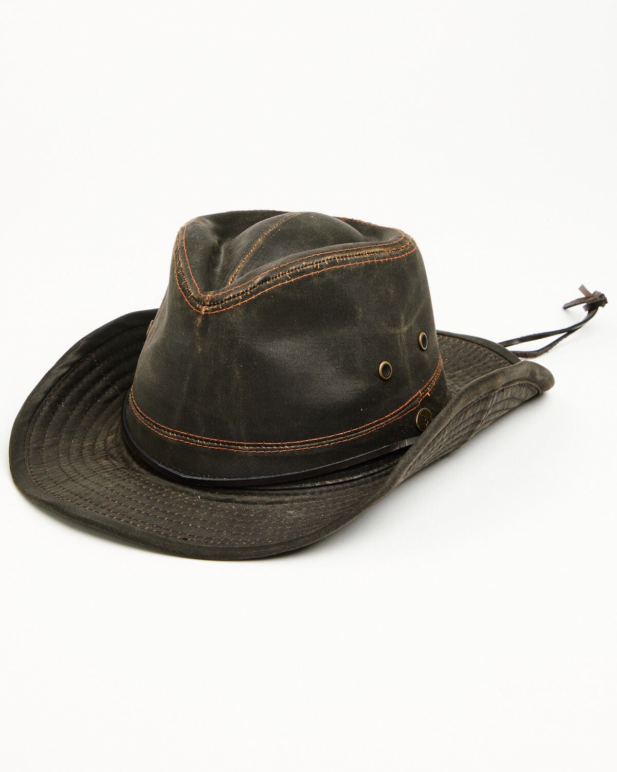 Cody James Men's Weathered Cotton Work Sun Hat, Brown, hi-res