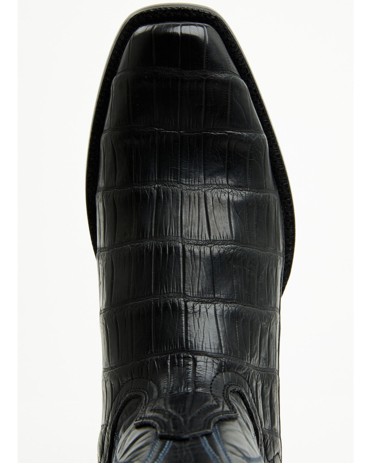 Image #6 - El Dorado Men's Nile Exotic Crocodile Western Boots - Square Toe, Black, hi-res