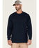 Image #1 - Hawx Men's Forge Long Sleeve Work Pocket T-Shirt - Tall, Navy, hi-res