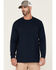 Image #1 - Hawx Men's Forge Long Sleeve Work Pocket T-Shirt - Tall , Navy, hi-res