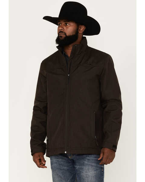 Powder River Outfitters Men's Concealed Carry Melange Rodeo Jacket, Dark Brown, hi-res