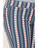 Image #2 - Rock & Roll Denim Americana Striped Flare Jeans, Navy, hi-res