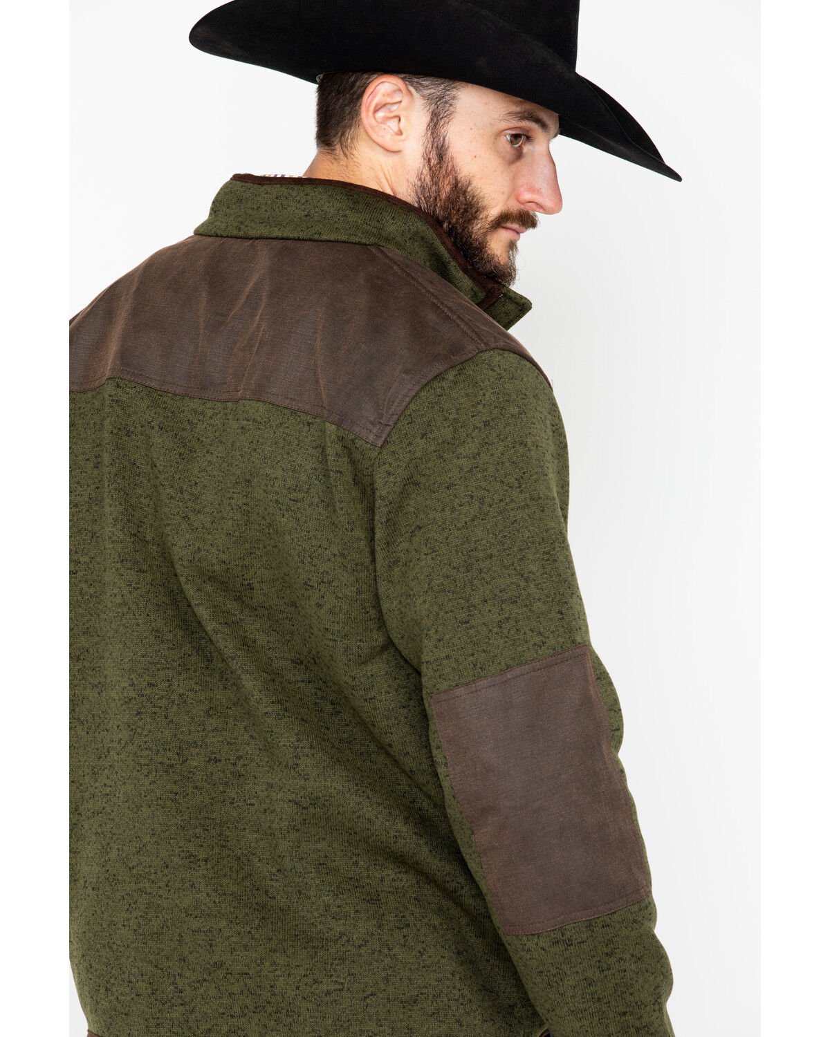 Image #2 - Outback Trading Co. Men's Garner Reinforced Zip-Up Jacket, Olive, hi-res