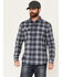 Image #1 - Brothers and Sons Men's Bosque Everyday Plaid Print Long Sleeve Button Down Flannel Shirt, Indigo, hi-res