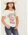 Image #1 - Self Esteem Girls' Howdy Sequin Short Sleeve Graphic Tee, Oatmeal, hi-res
