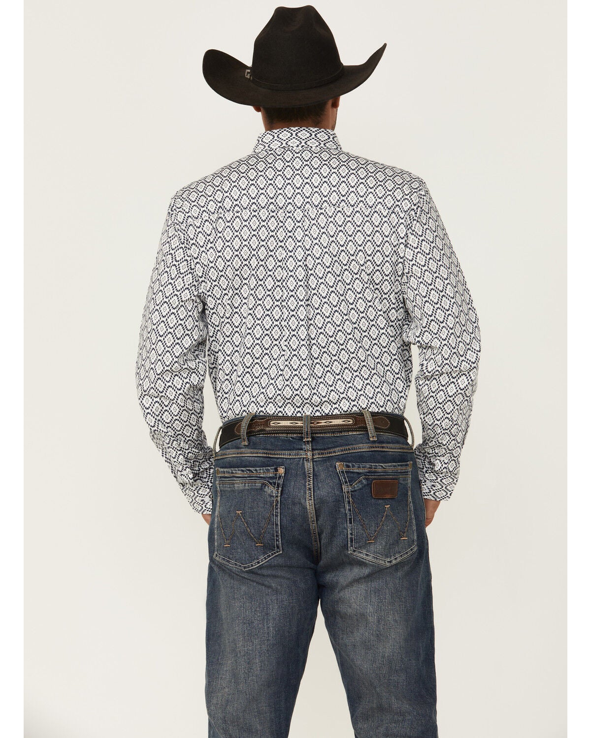 Image #4 - RANK 45&reg; Men's Desert Walk Medallion Print Long Sleeve Button-Down Stretch Western Shirt, Blue, hi-res