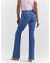 Image #4 - Wrangler® X Barbie™ Women's Medium Wash High Rise Westward Pink Patch Stretch Bootcut Jeans , Medium Wash, hi-res