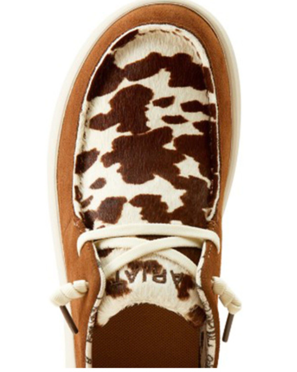 Image #4 - Ariat Women's Hilo Suede and Hairon Casual Shoes - Moc Toe, Brown, hi-res