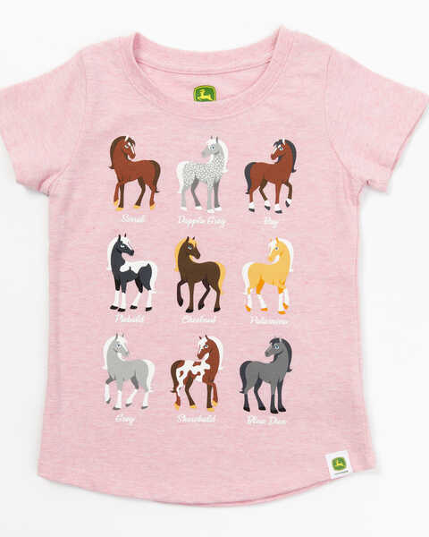 Image #1 - John Deere Toddler-Girls' Horse Breed Tee, , hi-res
