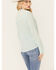 Image #4 - Stetson Women's Embroidered Long Sleeve Snap Western Shirt, Teal, hi-res