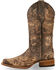 Circle G Women's Dragonfly Embroidered Western Boots - Square Toe, Brown, hi-res