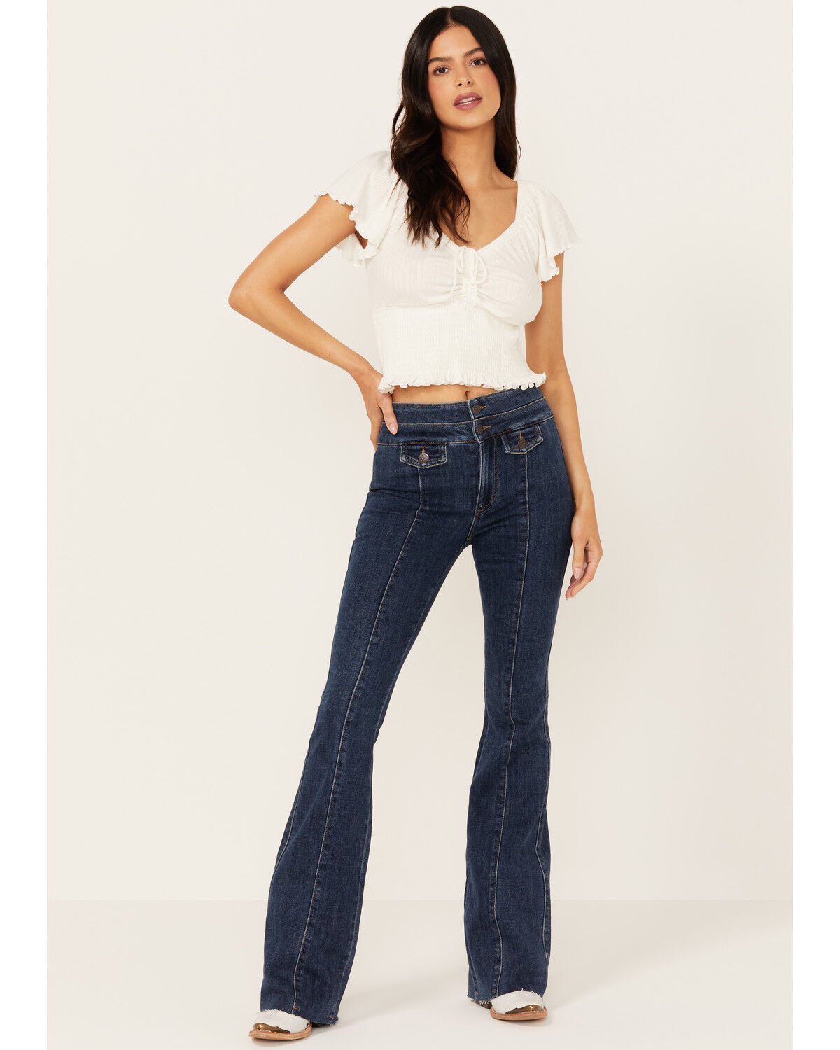 Image #1 - Idyllwind Women's La Vista Dark Wash Legend High Rise Bootcut Comfort Stretch Denim Jeans, Medium Wash, hi-res