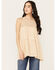 Image #1 - Miss Me Women's Crochet Sleeveless Top, Beige, hi-res