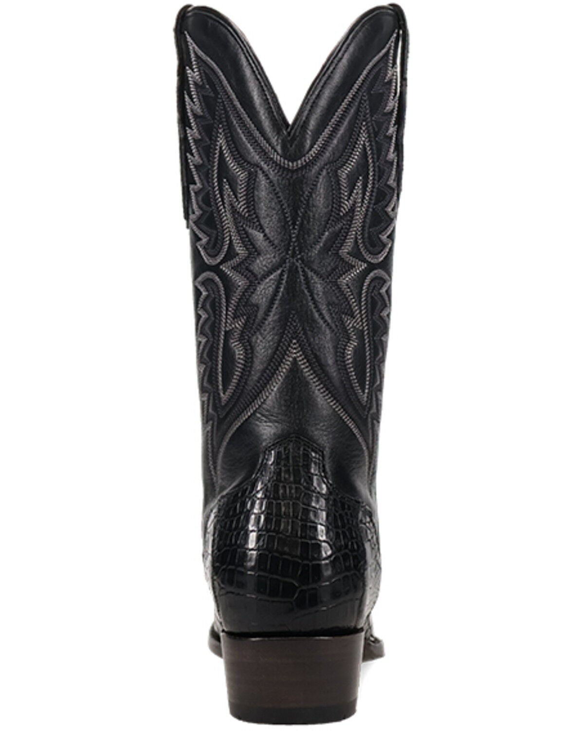 Image #5 - El Dorado Men's Nile Exotic Crocodile Western Boots - Square Toe, Black, hi-res