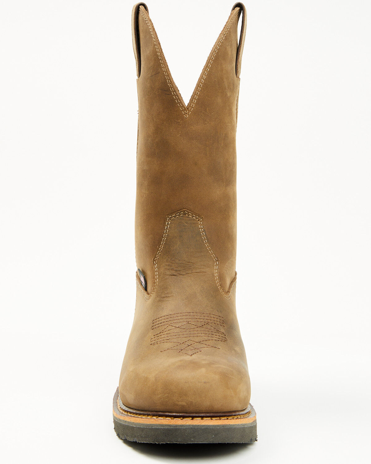 Image #4 - Cody James Men's USA Pull-On Work Boots - Composite Toe, Brown, hi-res