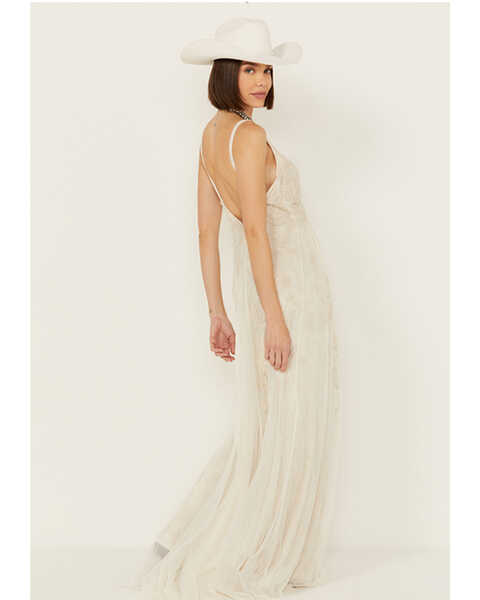 Image #4 - Wonderwest Women's Birch Beaded Mesh Bridal Dress, Cream, hi-res