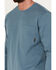 Image #3 - Hawx Men's Forge Long Sleeve Work T-Shirt, Steel Blue, hi-res