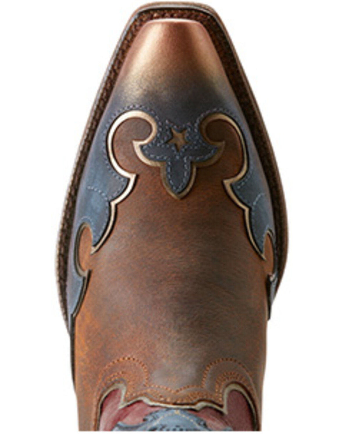 Image #4 - Ariat Women's Bravery Distressed Western Boots - Snip Toe, Brown, hi-res