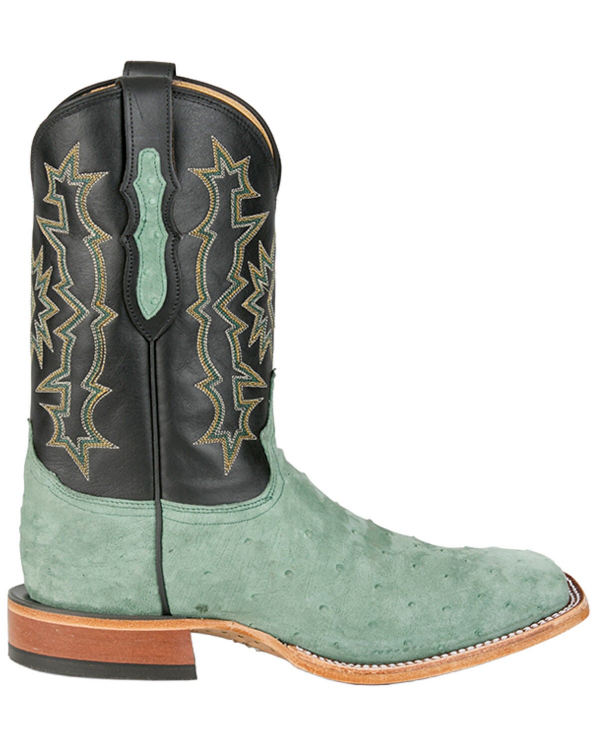 Image #2 - Tony Lama Men's Exotic Full Quill Ostrich Carlos Western Boots - Broad Square Toe, Green, hi-res