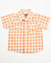 Image #1 - Cowboy Hardware Toddler Boys' Gradient Square Short Sleeve Snap Western Shirt , Orange, hi-res