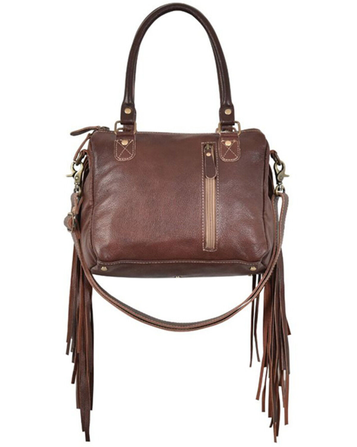 Image #5 - Myra Bag Women's Cowhide Satchel, Brown, hi-res