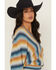 Image #2 - Shyanne Women's Striped Dolman Sleeve Sweater, Navy, hi-res