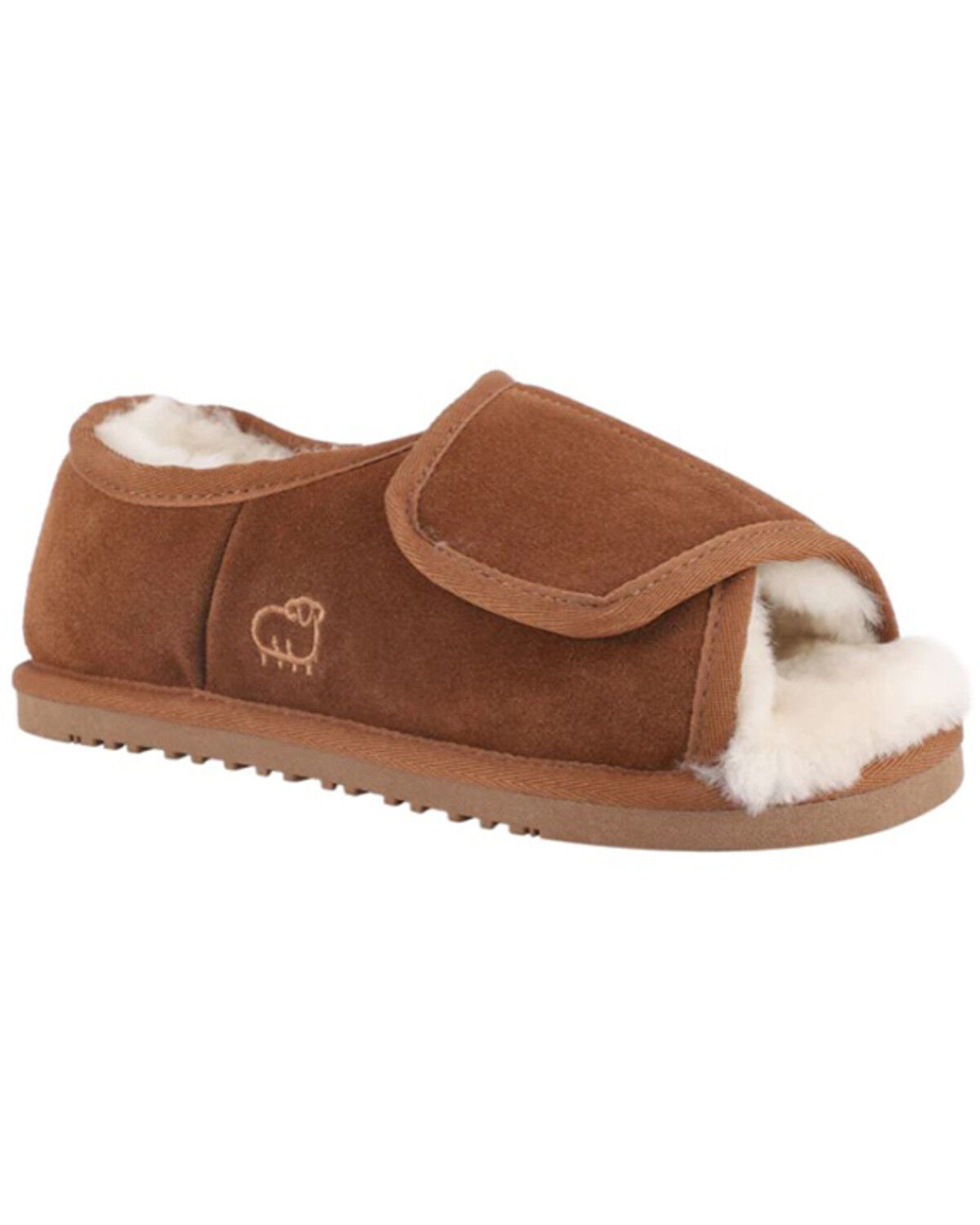 Image #1 - Lamo Footwear Women's Apma Open Toe Wrap Slippers, Chestnut, hi-res