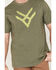 Image #3 - Hawx Men's Logo Graphic Short Sleeve T-Shirt, Green, hi-res