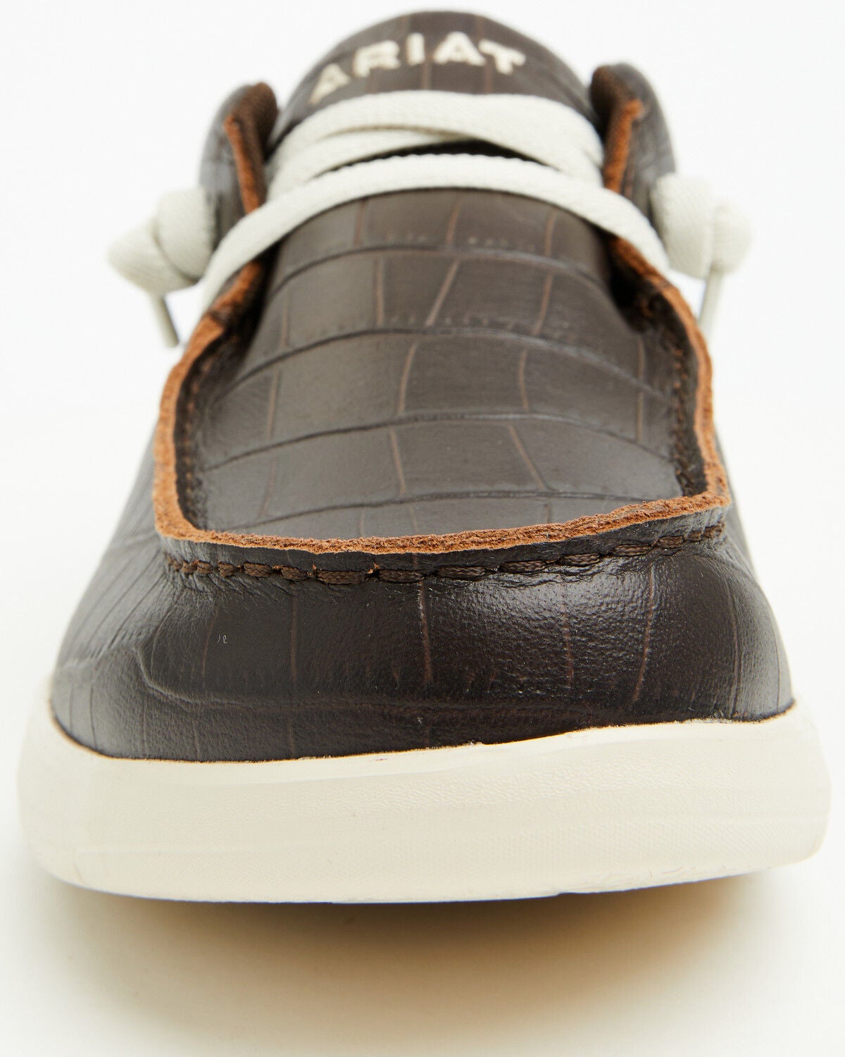 Image #4 - Ariat Men's Hilo Crocodile Print Casual Shoes - Moc Toe, Tan, hi-res