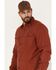 Image #2 - Dakota Grizzly Men's Chamois Button Down Long Sleeve Shirt, Rust Copper, hi-res