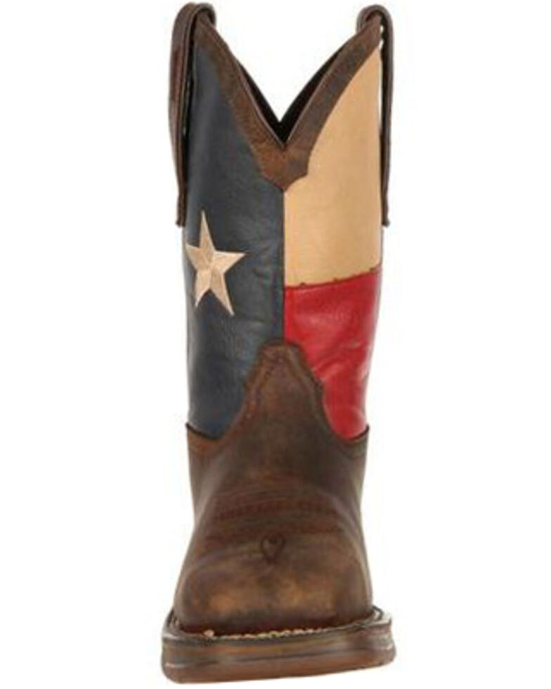Durango Rebel Men's Texas Flag Western Boots - Steel Toe, Brown, hi-res