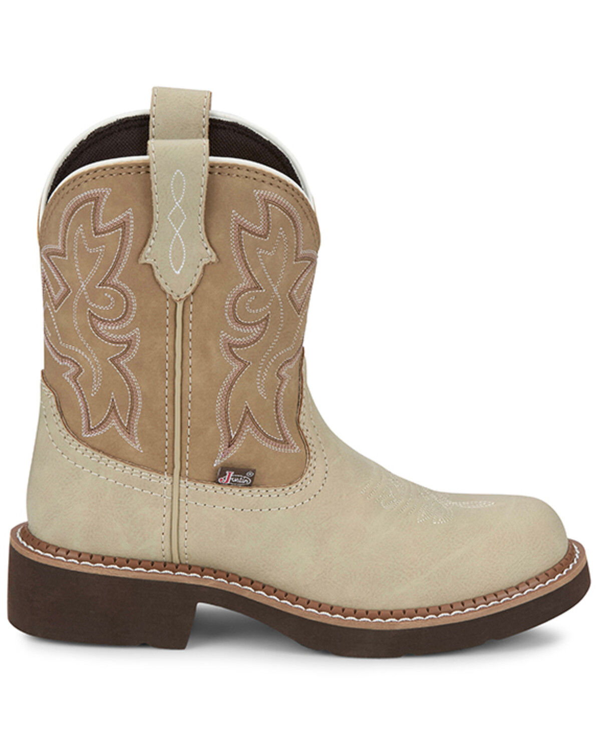 Image #2 - Justin Women's Gypsy Western Performance Boots - Round Toe, Cream, hi-res