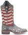 Corral Women's Blue Jeans Stars & Stripes Western Boots - Square Toe, Blue, hi-res