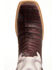 Image #6 - Tanner Mark Men's Exotic Caiman Western Boots - Broad Square Toe, Wine, hi-res