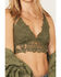 Image #3 - Shyanne Women's Floral Lace Bralette, Olive, hi-res