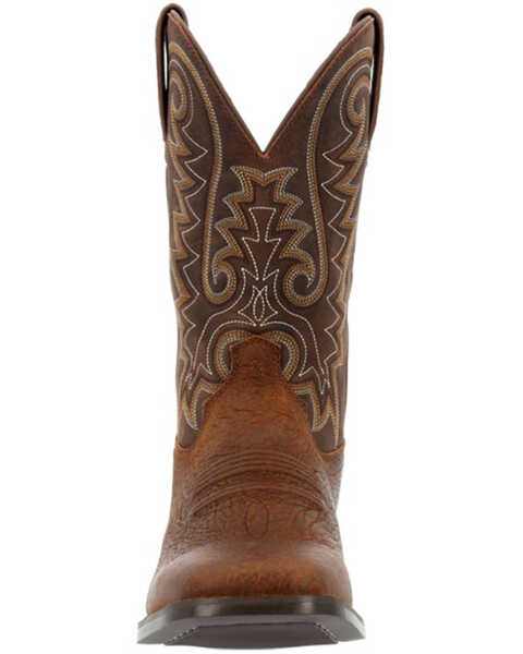 Image #4 - Durango Men's Westward Western Performance Boots - Broad Square Toe, Dark Brown, hi-res
