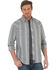 Image #1 - Rock 47 by Wrangler Men's Vertical Stripe Long Sleeve Snap Shirt, Grey, hi-res