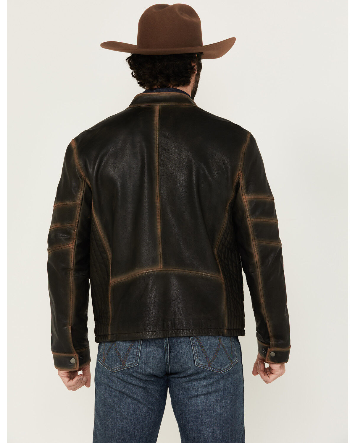 Image #4 - Scully Men's Leather Moto Jacket, Black, hi-res