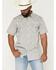 Image #1 - Moonshine Spirit&reg; Men's Silver Strand Paisley Print Short Sleeve Snap Western Shirt, Silver, hi-res