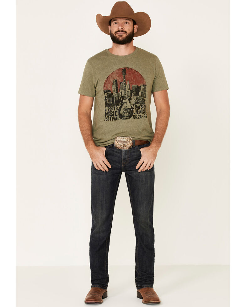 Wrangler Men's Green Music Festival Guitar Graphic T-Shirt , Green, hi-res