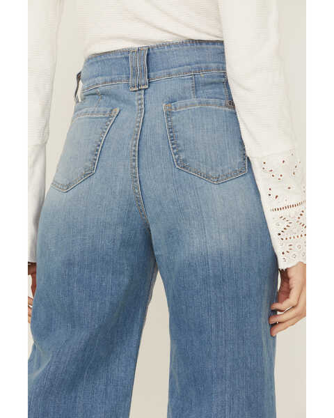 Image #4 - Cruel Girl Women's Wide Length Light Stone Denim Jeans, Indigo, hi-res