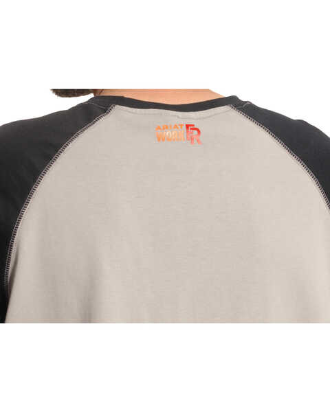 Image #5 - Ariat Men's FR Long Sleeve Baseball Work T-Shirt , Black, hi-res